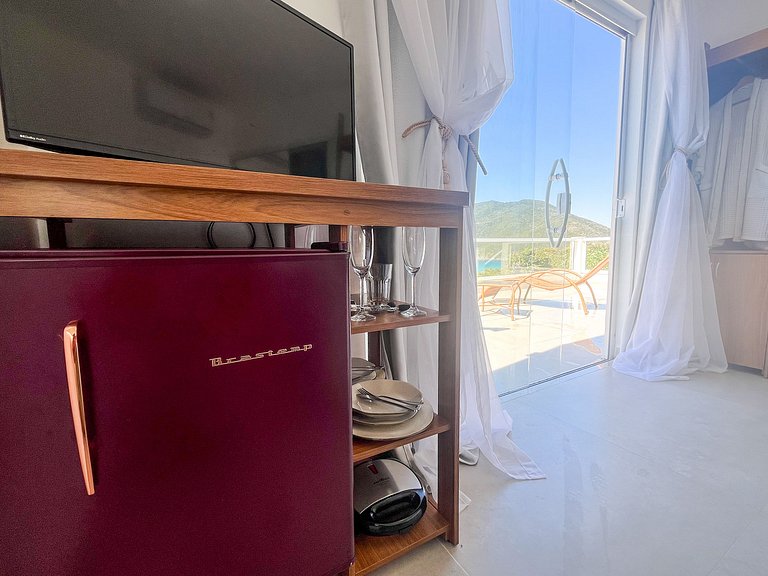 Um charme! Suíte com vista para o mar - Suíte VIP