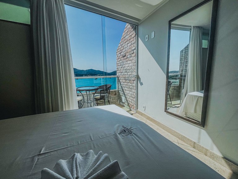 Luxuoso com Vista Incrível Refúgio Pé na Areia