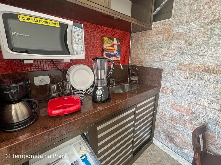 Luxuoso com Vista Incrível Refúgio Pé na Areia