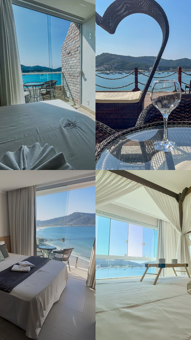 Luxuoso com Vista Incrível Refúgio Pé na Areia