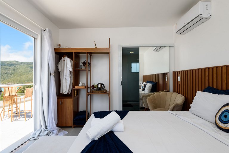 Um charme! Suíte com vista para o mar - Suíte VIP