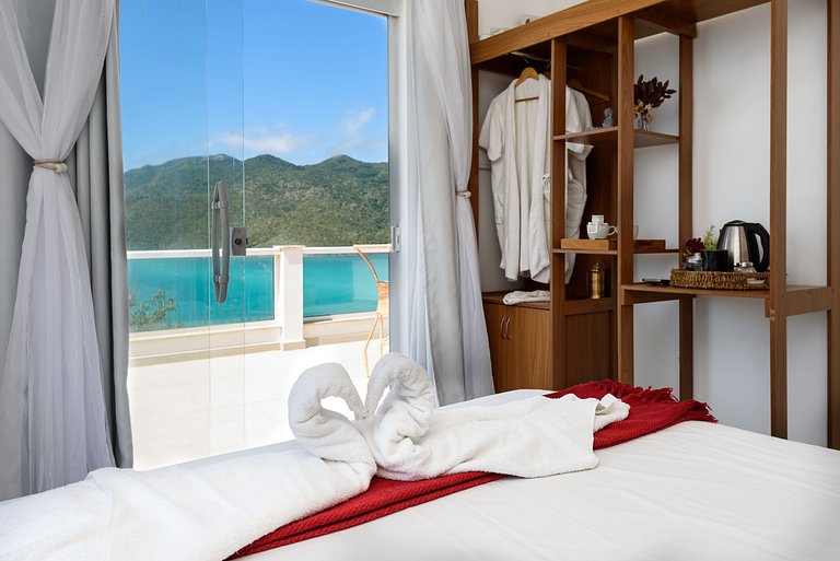 Um charme! Suíte com vista para o mar - Suíte VIP