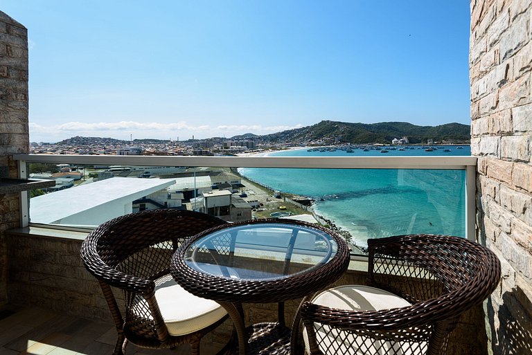Luxuoso com Vista Incrível Refúgio Pé na Areia