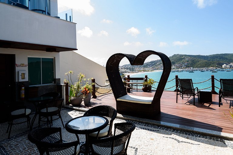 Luxuoso com Vista Incrível Refúgio Pé na Areia