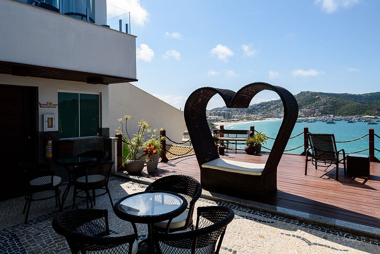 Luxuoso com Vista Incrível Refúgio Pé na Areia