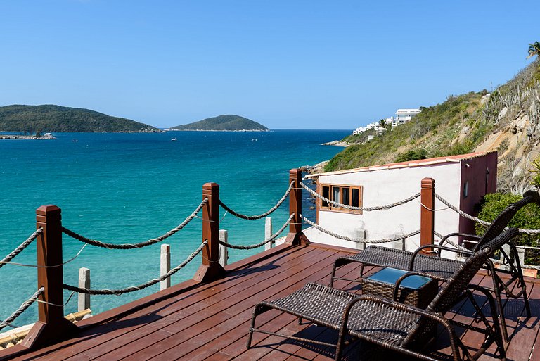 Luxuoso com Vista Incrível Refúgio Pé na Areia