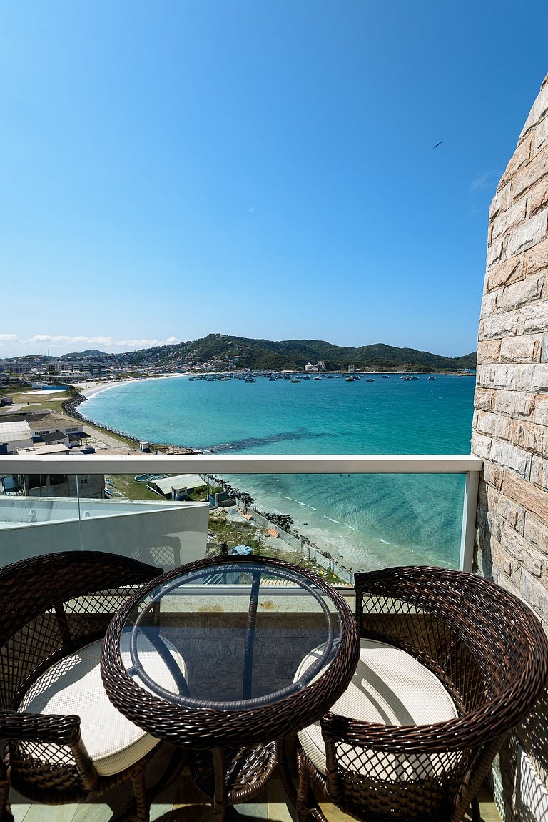 Luxuoso com Vista Incrível Refúgio Pé na Areia