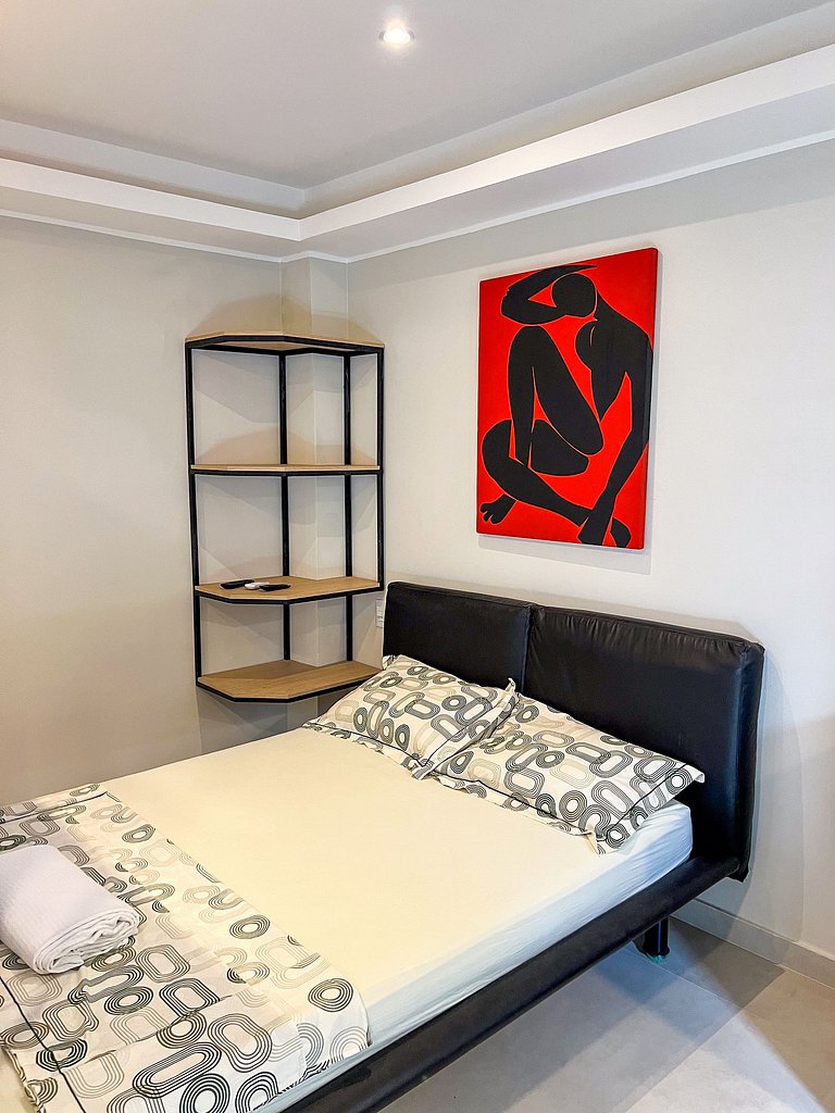 Flat elegante com varanda - 201 Villa Noah