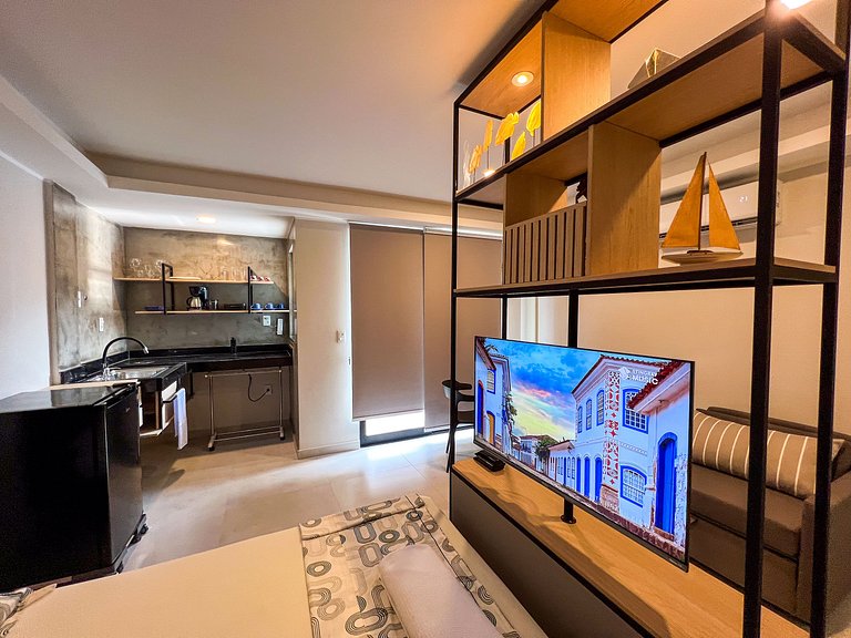 Flat elegante com varanda - 201 Villa Noah
