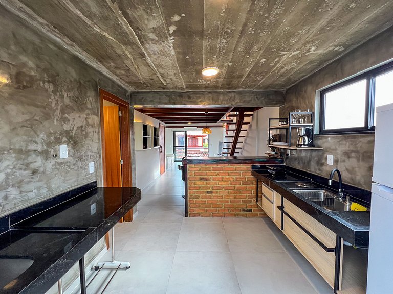 Flat Moderno com Mezanino - 301 Villa Noah