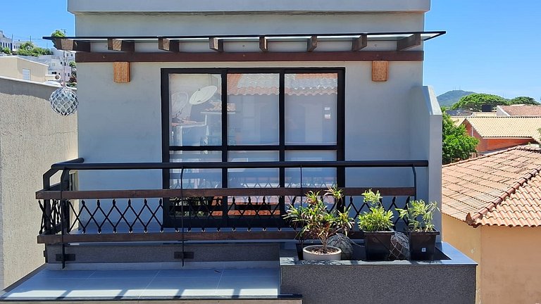 Flat elegante com varanda - 201 Villa Noah